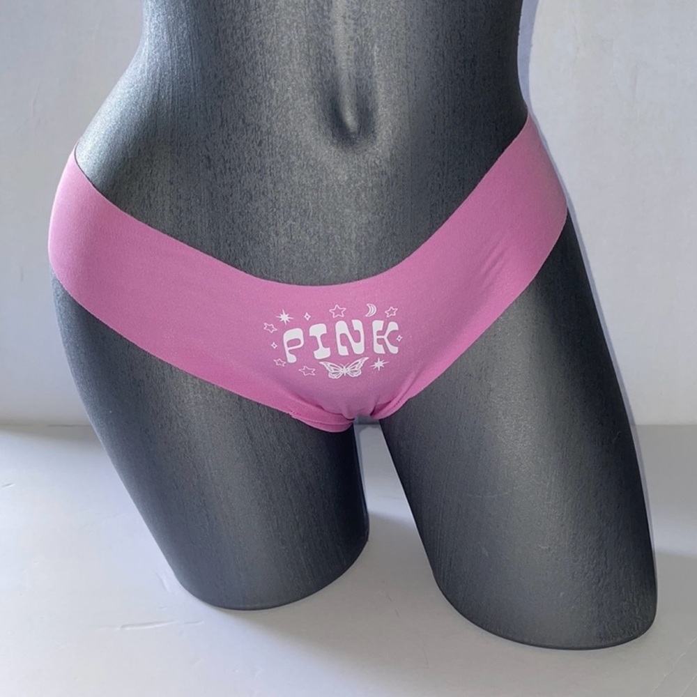 Victoria’s Secret Pink Cotton Seamless Invisible Thong Underwear. NWT
